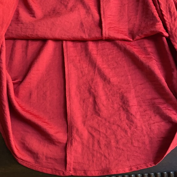 Vince Camuto Flutter Sleeve Rumple Side Tie Dress. - Picture 11 of 14